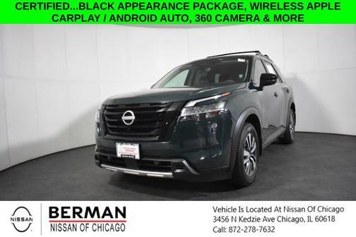 Obsidian Green Pearl/Super Black 2024 Nissan Pathfinder SL 4WD