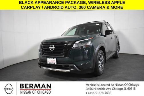 Obsidian Green Pearl/Super Black 2024 Nissan Pathfinder SL 4WD