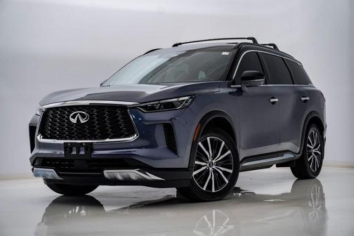 Moonbow Blue/Black Obsidian 2022 INFINITI QX60 AUTOGRAPH