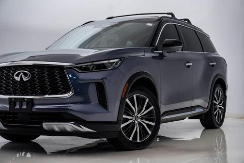 Moonbow Blue/Black Obsidian 2022 INFINITI QX60 AUTOGRAPH