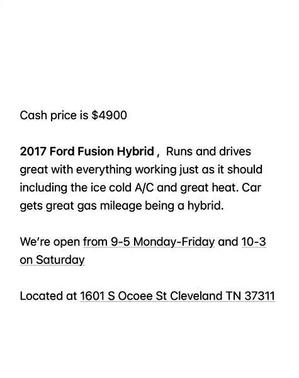2017 Ford Fusion Hybrid SE