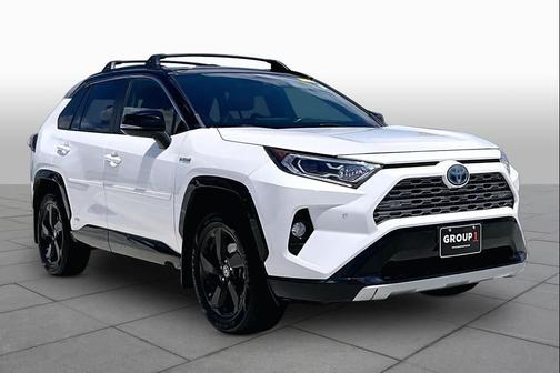 Blizzard Pearl/Midnight Black Metallic 2021 Toyota RAV4 Hybrid SE