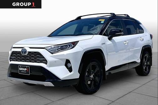 Blizzard Pearl/Midnight Black Metallic 2021 Toyota RAV4 Hybrid SE