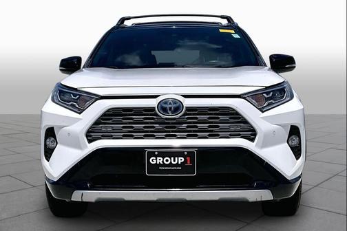 Blizzard Pearl/Midnight Black Metallic 2021 Toyota RAV4 Hybrid SE