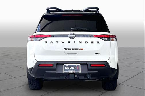 Pearl White Tricoat/Super Black 2024 Nissan Pathfinder Rock Creek 4WD
