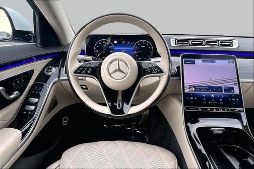MANUFAKTUR Moonlight White Metallic 2024 Mercedes-Benz S-Class 4MATIC