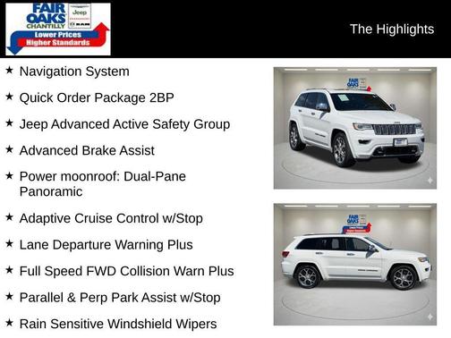 Bright White Clearcoat 2019 Jeep Grand Cherokee Overland