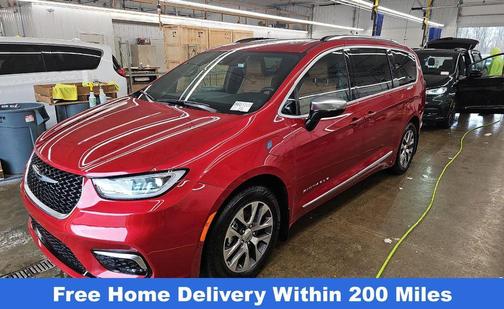 Red 2025 Chrysler Pacifica Hybrid Pinnacle