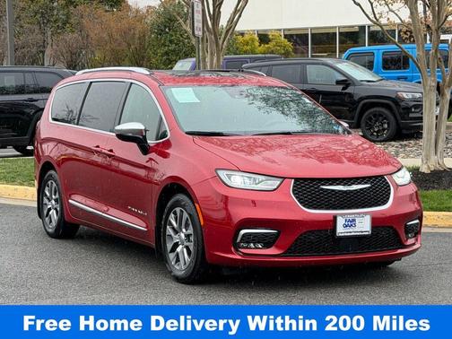 Red 2025 Chrysler Pacifica Hybrid Pinnacle