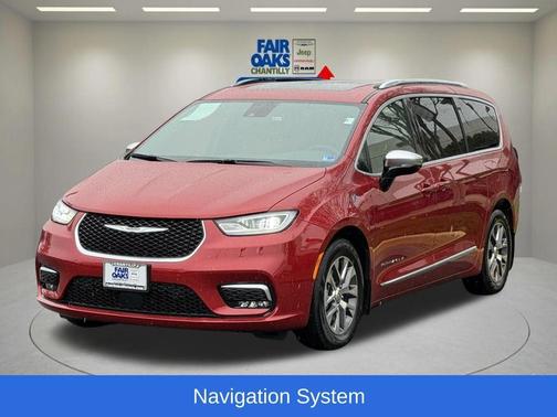 Red 2025 Chrysler Pacifica Hybrid Pinnacle