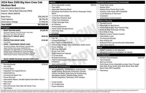 Flame Red Clearcoat 2024 RAM 2500 Big Horn