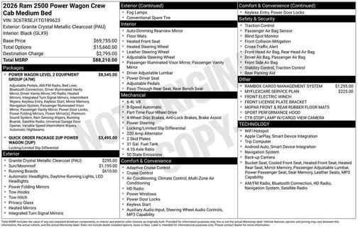 Granite Crystal Clearcoat Metallic 2026 RAM 2500 Rebel/Power Wagon