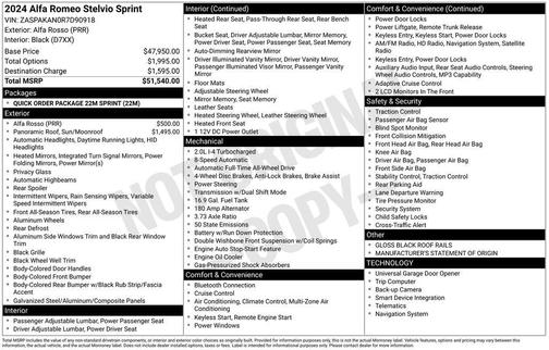 Rosso 2024 Alfa Romeo Stelvio Base