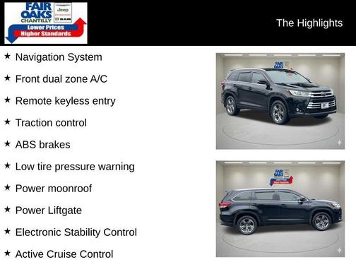 Midnight Black Metallic 2019 Toyota Highlander Limited