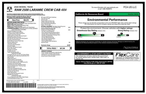 2026 RAM 2500 Laramie Crew Cab 4x4 6'4' Box