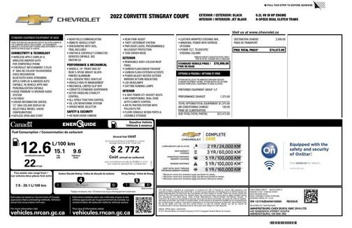 2022 Chevrolet Corvette Stingray w/1LT