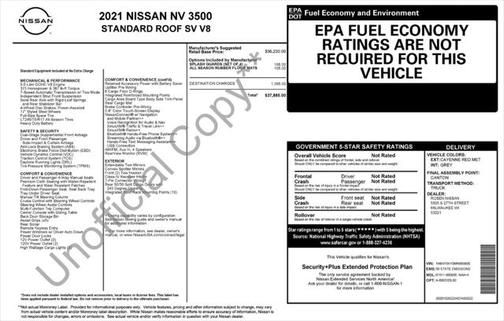 2021 Nissan NV Cargo NV3500 HD S V8