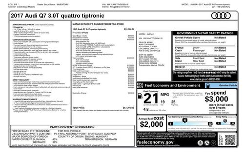 2017 Audi Q7 3.0T Premium