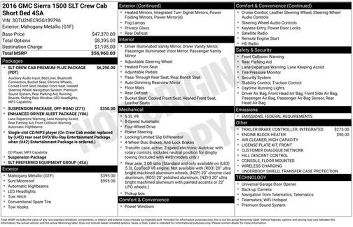 2016 GMC Sierra 1500 SLT