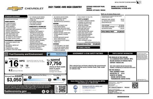 2021 Chevrolet Tahoe 4WD High Country