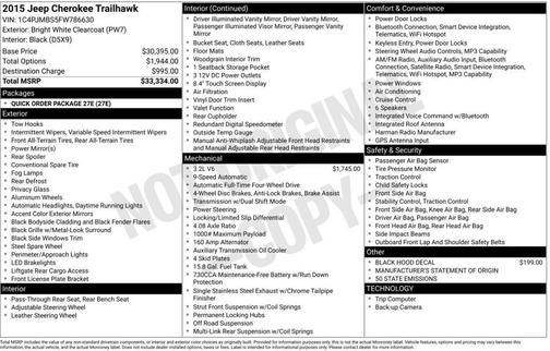 2015 Jeep Cherokee Trailhawk