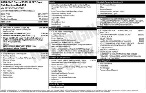 2018 GMC Sierra 3500 SLT