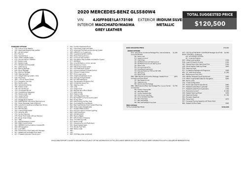 Iridium Silver Metallic 2020 Mercedes-Benz GLS 580 4MATIC