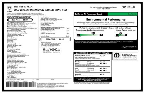 Maximum Steel Metallic Clearcoat 2022 RAM 2500 Big Horn Crew Cab 4x4 8' Box