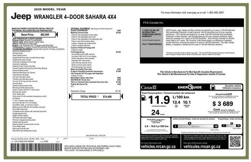 2025 Jeep Wrangler 4-Door Sahara