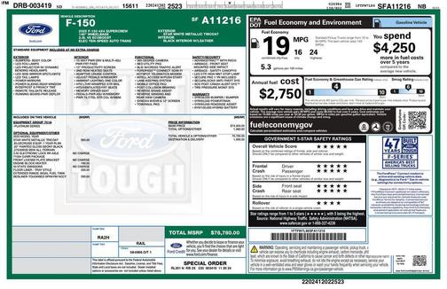 STAR WHITE METALLIC TRICOAT 2025 Ford F-150 Platinum