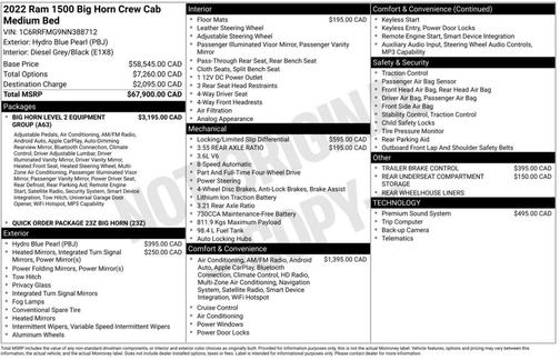 2022 RAM 1500 Big Horn/Lone Star