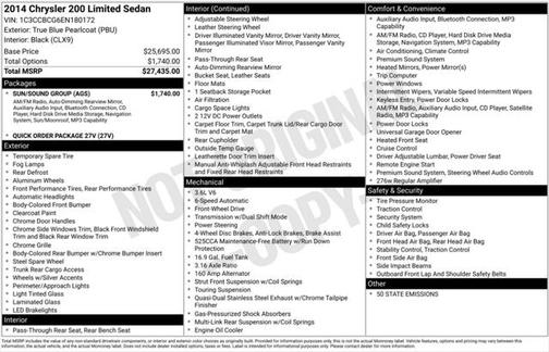 2014 Chrysler 200 Limited