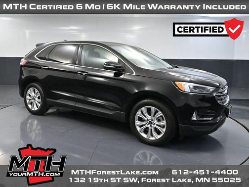 AGATE BLACK METALLIC 2022 Ford Edge Titanium