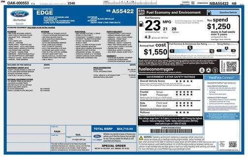 AGATE BLACK METALLIC 2022 Ford Edge Titanium