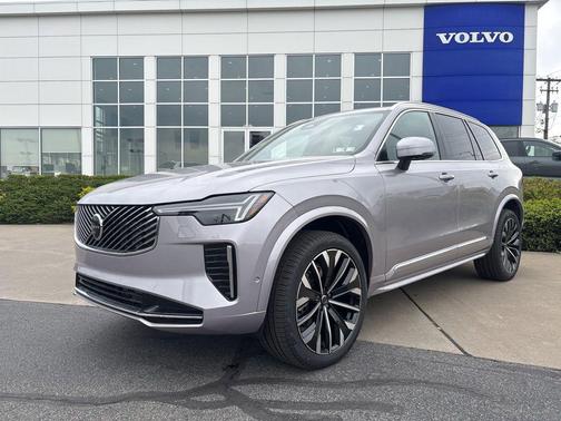 Aurora Silver 2026 Volvo XC90 Plus, B5 AWD Gas (mild hybrid), Gasoline, Bright, 7 Seats