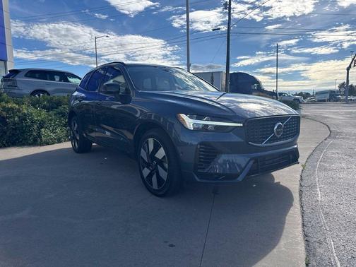 Denim Blue Metallic 2025 Volvo XC60 Plug-In Hybrid Plus, T8 AWD Electric/Gasoline, Dark