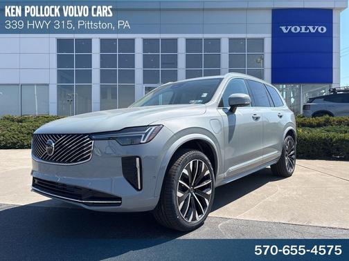 Vapour Grey Metallic 2026 Volvo XC90 Plug-In Hybrid Ultra, T8 AWD, Electric/Gasoline, Bright, 7 Seats