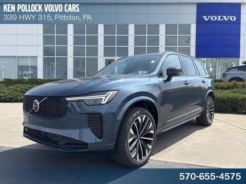 Denim Blue Metallic 2026 Volvo XC90 Plug-In Hybrid Ultra Dark Theme, T8 AWD, Electric/Gasoline, 7 Seats