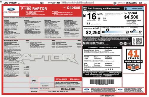 2018 Ford F-150 Raptor