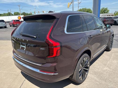Mulberry Red Metallic 2026 Volvo XC90 Plus, B5 AWD Gas (mild hybrid), Gasoline, Bright, 7 Seats