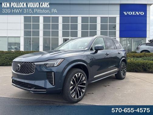 Denim Blue Metallic 2026 Volvo XC90 Plus, B5 AWD Gas (mild hybrid), Gasoline, Bright, 7 Seats