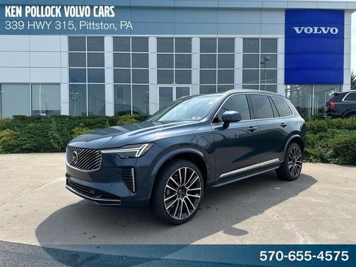 Denim Blue Metallic 2026 Volvo XC90 Plus, B6 AWD Gas (mild hybrid), Gasoline, Bright, 7 Seats
