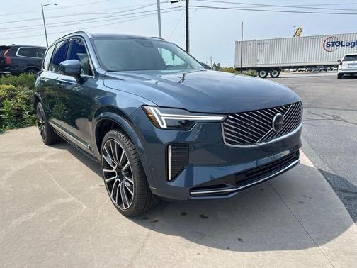 Denim Blue Metallic 2026 Volvo XC90 Plus, B6 AWD Gas (mild hybrid), Gasoline, Bright, 7 Seats