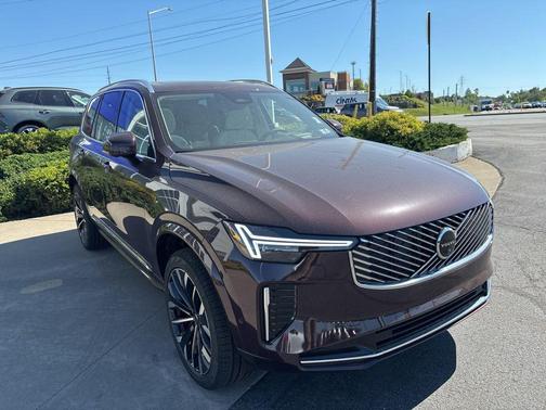 Mulberry Red Metallic 2026 Volvo XC90 Ultra, B6 AWD Gas (mild hybrid), Gasoline, Bright, 7 Seats