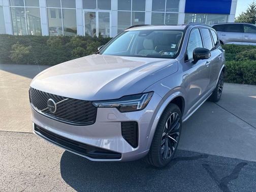 Aurora Silver 2026 Volvo XC90 Plug-In Hybrid Ultra Dark Theme, T8 AWD, Electric/Gasoline, 6 Seats