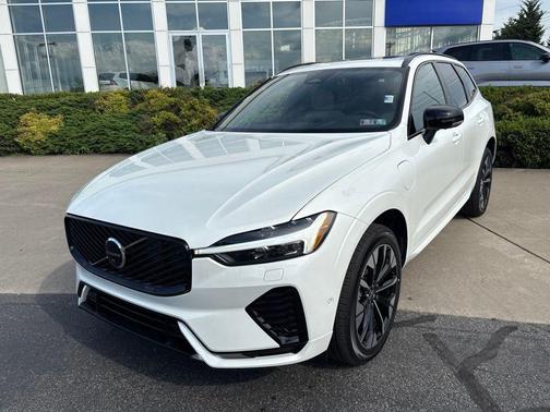 Crystal White Metallic 2026 Volvo XC60 Plug-In Hybrid Plus, T8 AWD Electric/Gasoline, Dark