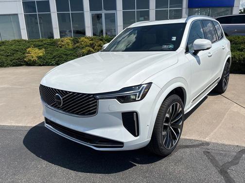 Crystal White Pearl 2026 Volvo XC90 Plus, B5 AWD Gas (mild hybrid), Gasoline, Bright, 7 Seats