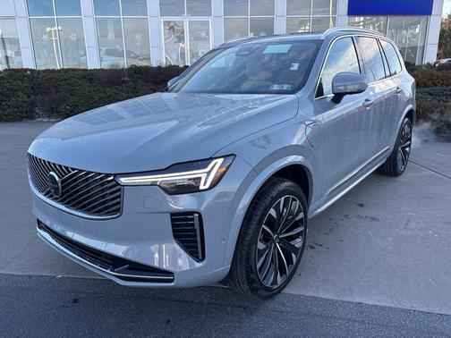 Vapour Grey Metallic 2026 Volvo XC90 Plug-In Hybrid Plus, T8 AWD, Electric/Gasoline, Bright, 7 Seats