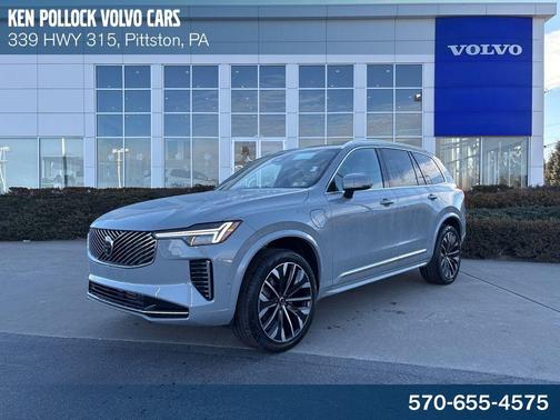 Vapour Grey Metallic 2026 Volvo XC90 Plug-In Hybrid Plus, T8 AWD, Electric/Gasoline, Bright, 7 Seats