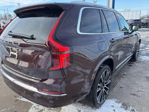 Mulberry Red Metallic 2026 Volvo XC90 Plus, B6 AWD Gas (mild hybrid), Gasoline, Bright, 7 Seats